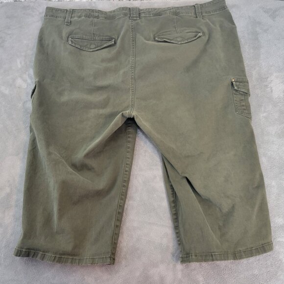 Gloria Vanderbilt Womens Jeans 24W Plus Capri Slimming Cargo Green Denim CAP57E - Picture 6 of 11